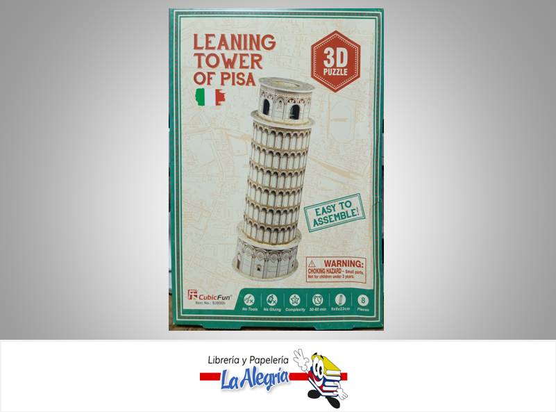 ROMPECABEZA 3D LEANING TOWER OF PISA 8 PZAS