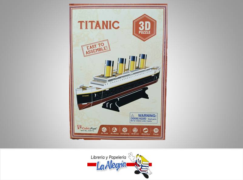 ROMPECABEZA 3D TITANIC 30 PZA    