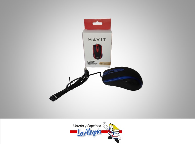 MOUSE USB HAVIT MS753 BLUE/BLACK MARCA HAVIT