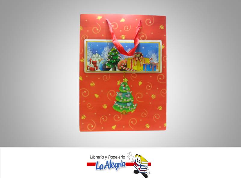 BOLSA DE REGALO 3D 42X31 D/NAVIDAD MARCA S/M   