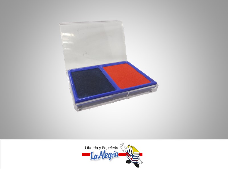 ALMOHADILLA SELLOS AZUL/ROJO 6X8CM MF076 MARCA OFFICE LINE   