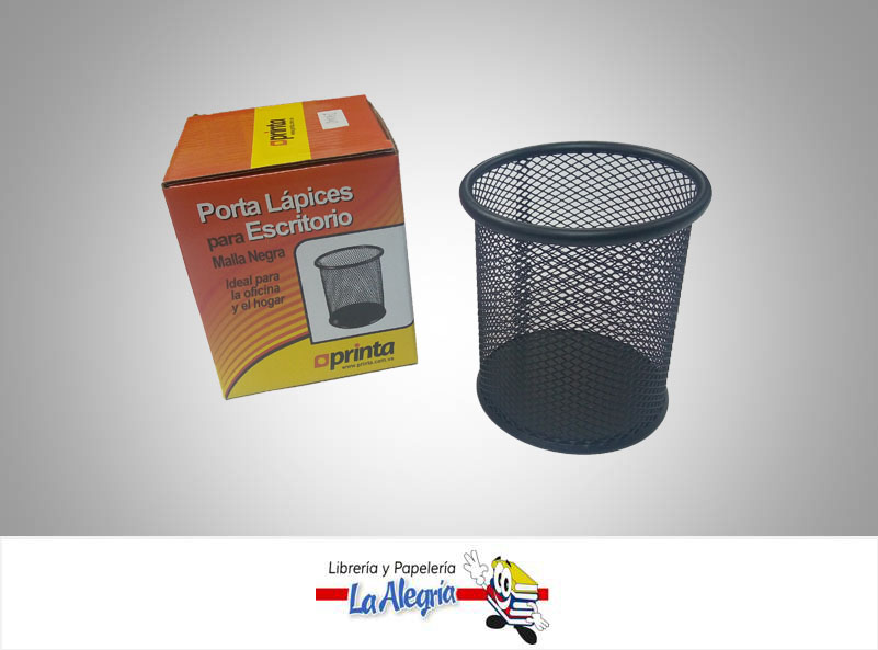 PORTALAPIZ DE MALLA 8,3X9,7 CM NEGRO MARCA PRINTA   