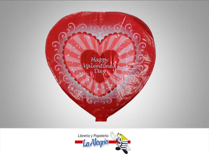 GLOBO FOIL HAPPY VALENTINES DAY 18 UND MARCA CLASSIC   