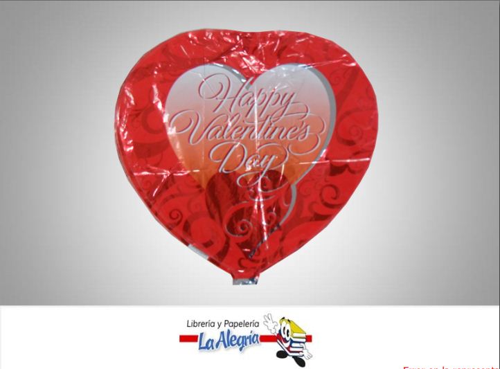 GLOBO FOIL HAPPY VALENTINES DAY 18 UND MARCA CLASSIC   