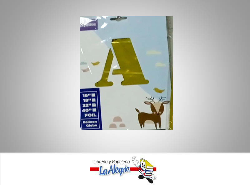 GLOBO FOIL 16'' LETRA A DORADO UND MARCA SUPPLIES   