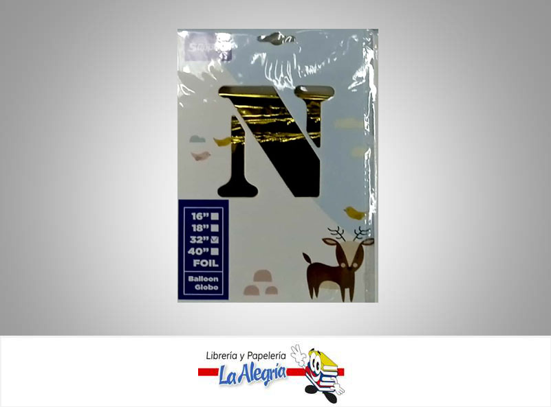 GLOBO FOIL 32'' LETRA N DORADO UND MARCA SUPPLIES   