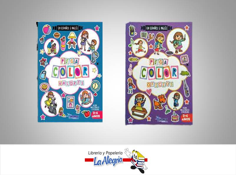 PEGA COLOR OFICIOS/VALORES ESPANOL/INGLE TEMATICA INFANTIL EDITORIAL SICOBEN