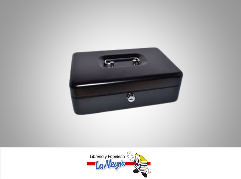 CAJA PARA EFECTIVO CON LLAVE 12'' NEGRO MARCA PRINTA