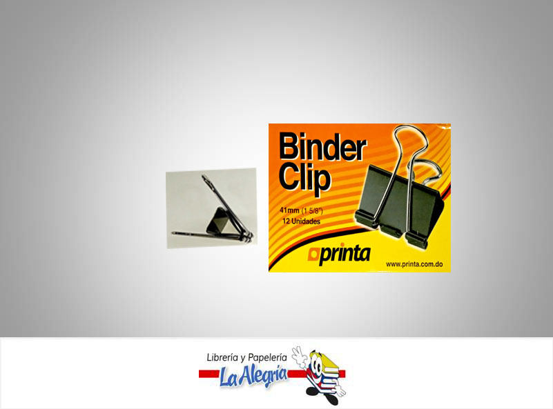 BINDER CLIPS 41MM MARCA PRINTA   