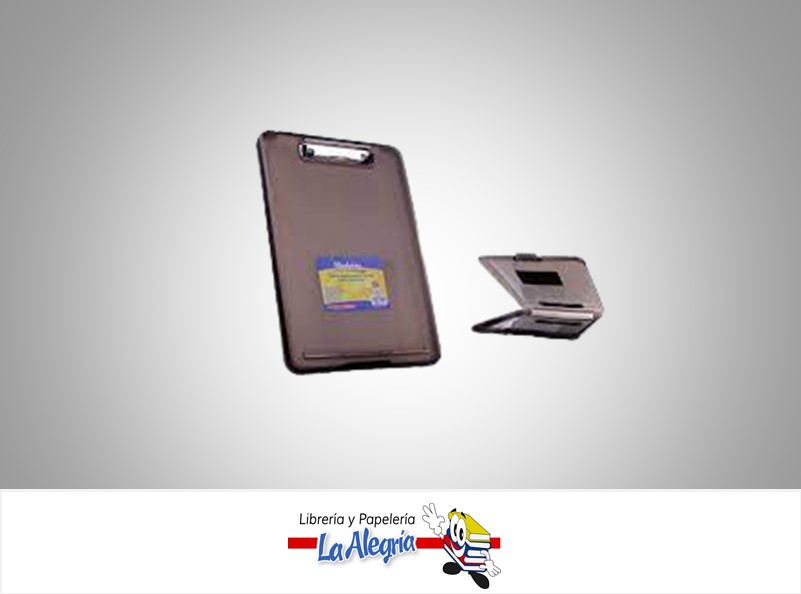 TABLA DE CHEQUEO PLASTICA CON TAPA A4 NEGRA MARCA MERLETTO