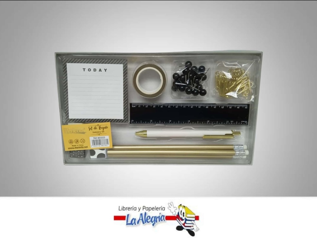 SET DE OFICINA REGALO 7808513123 9 PIEZAS MARCA MERLETTO