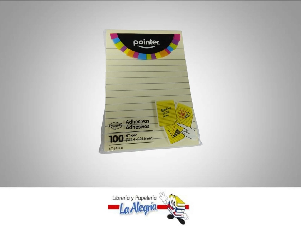 NOTAS AUTOADHESIVA RAYADAS 15.2X10.16CM MARCA POINTER   