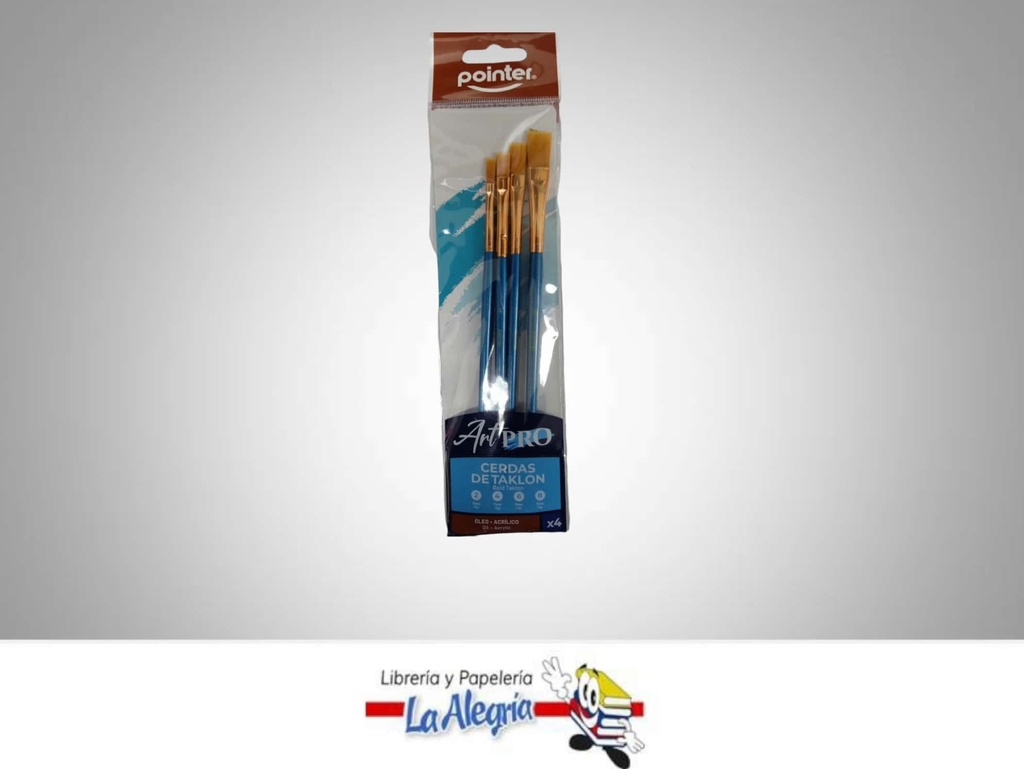 PINCEL ARTPRO TAKLON DCC202 SET 4 PZAS MARCA POINTER