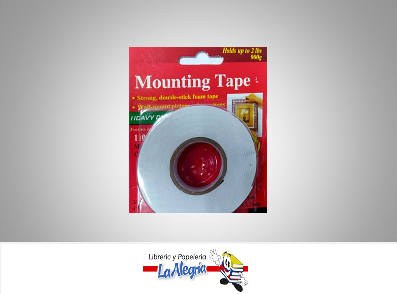 CINTA ADHESIVA D/CARA 19MM MT110 BLANCA MARCA MOUNTING TAPE   