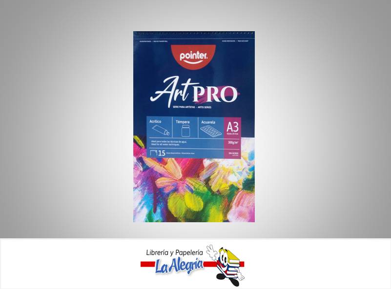 BLOCK DIBUJO ESPIRAL A3 42X29.7 CM 300G A3 MARCA POINTER