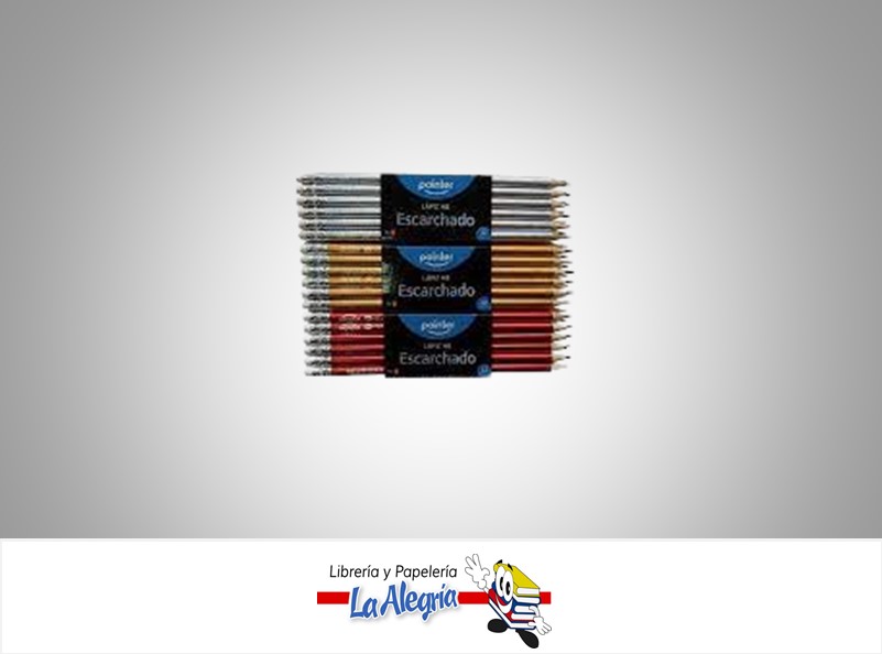 LAPIZ DE GRAFITO 2HB ESCARCHADO COLORES MARCA POINTER   