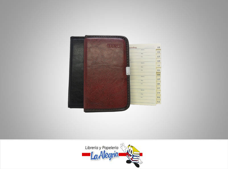 AGENDA TELEFONICA D/CUERO 150X85MM MARCA ADDRESS   