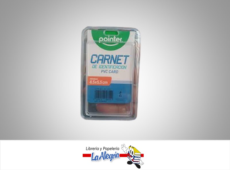 PORTA CARNET PLASTICO ID1937 5.5X8.5 CM MARCA POINTER