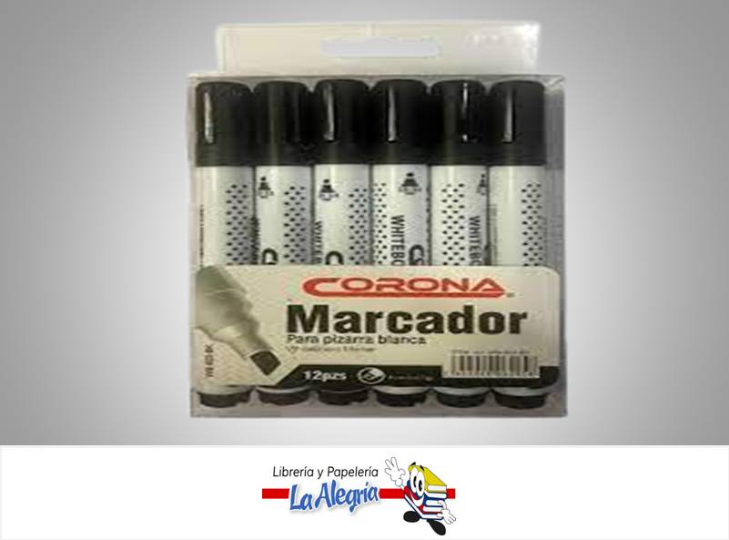 MARCADOR PARA PIZARRA ACRILICA NEGRO UND MARCA CORONA