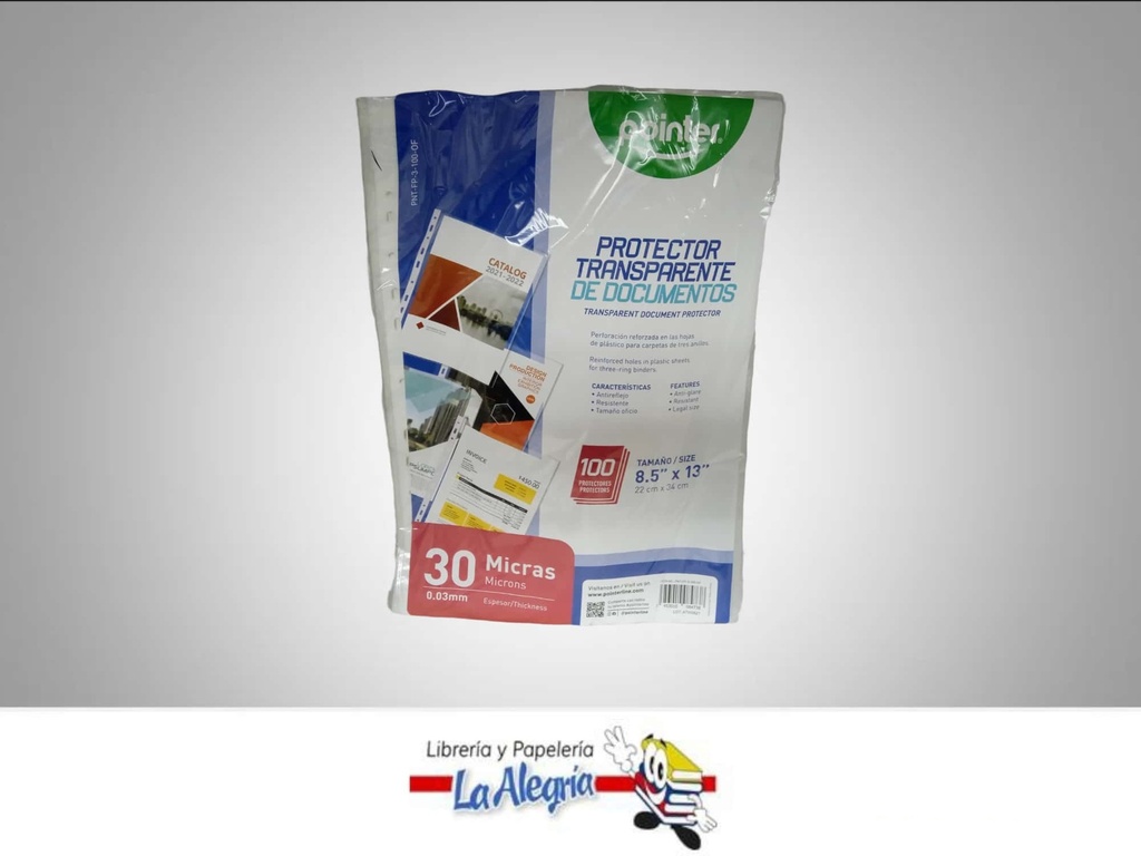 FUNDA PROTECTORA OFICIO 30 MICRAS 100 UN MARCA POINTER   