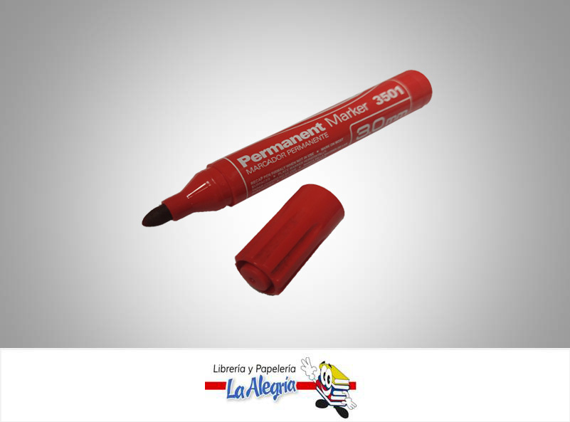MARCADOR PERMANENTE PTA/RED3MM ROJO UND MARCA STUDMARK   
