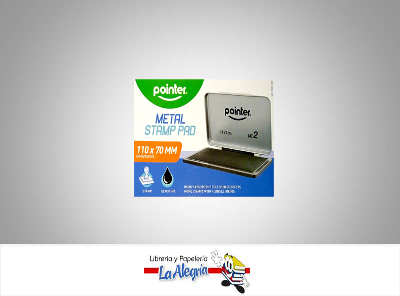 ALMOHADILLA PARA SELLOS 110X70 MM NEGRA SP-2000-BK MARCA POINTER