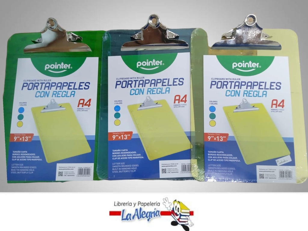 TABLA DE CHEQUEO ACRILICA CARTA ZY85021 MARCA POINTER