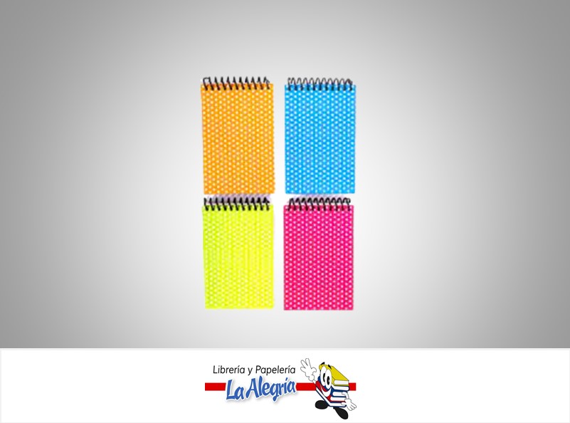 BLOCK NOTA ESPIRAL 11CMX7CM 4 COLORES MARCA POINTER   