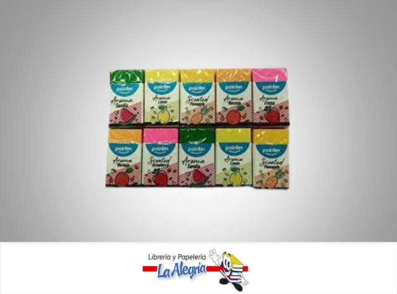BORRADOR CON AROMA 2.5X4CM 5 FRAGANCIAS MARCA POINTER   
