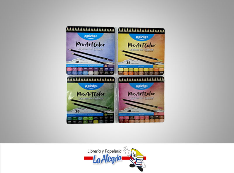 LAPICES DE COLORES 18 COL CALIDO/FRIO MARCA POINTER   