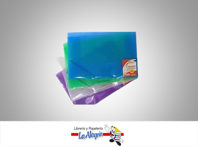 CARPETA CON LIGA LINEA STRIPE OFICIO COL MARCA OFIART   