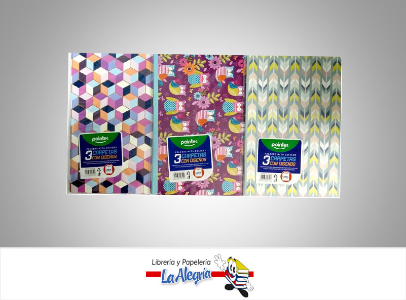 CARPETA P/ARCHIVO C/DISENO VARIADO MARCA POINTER   