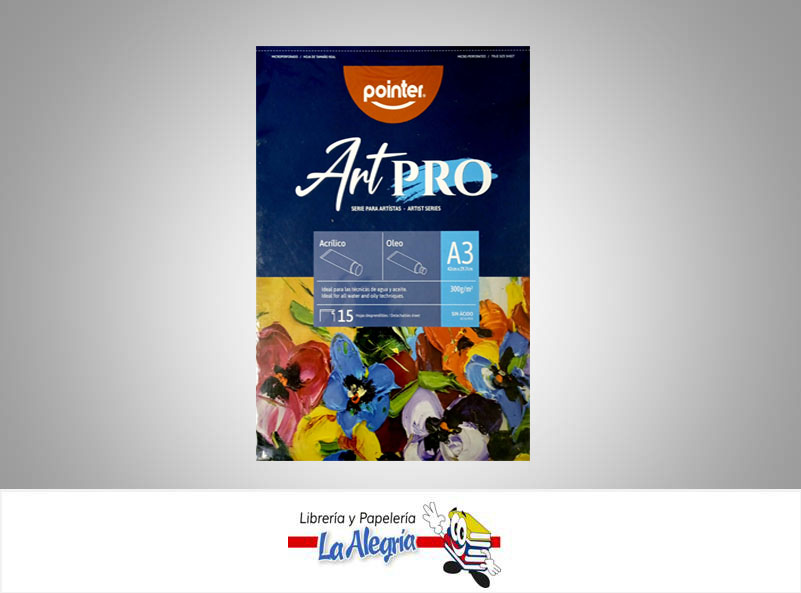 BLOCK DIBUJO ESPIRAL A3 42X29.7CM 35 HOJ MARCA POINTER   