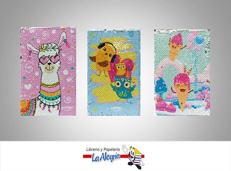 AGENDA PERMANENTE 14X21CM LENTEJUELAS UN MARCA POINTER   