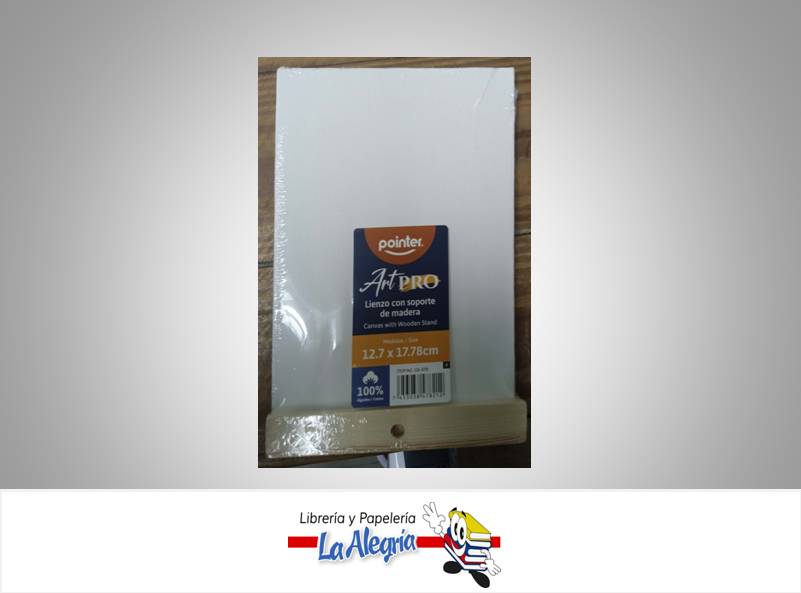 LIENZO EN BLANCO C/SOPORTE 12,7 X 17,78 MARCA POINTER   