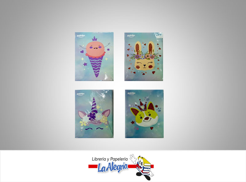 LIBRETA NOTA EMPASTADA 21X14.5 CM DIBUJOS SURTIDO MARCA POINTER