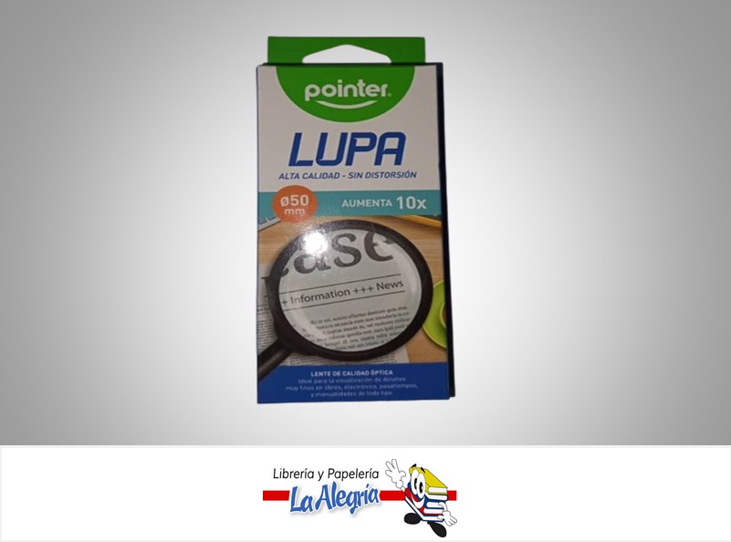 LUPA PLASTICA 50MM NEGRO MARCA POINTER   MG-2050