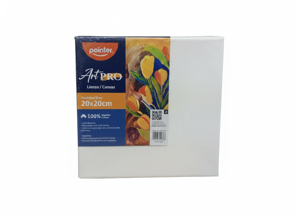 LIENZO SOBRE BASTIDOR 20X20 CM MARCA POINTER   