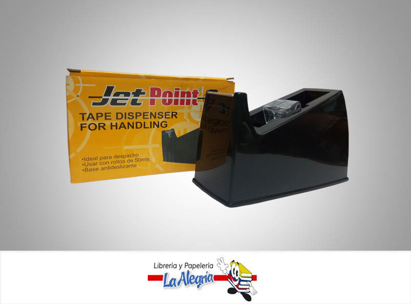 DISPENSADOR D/CINTA MEDIANO 50M NEGRO UN MARCA JET POINT   