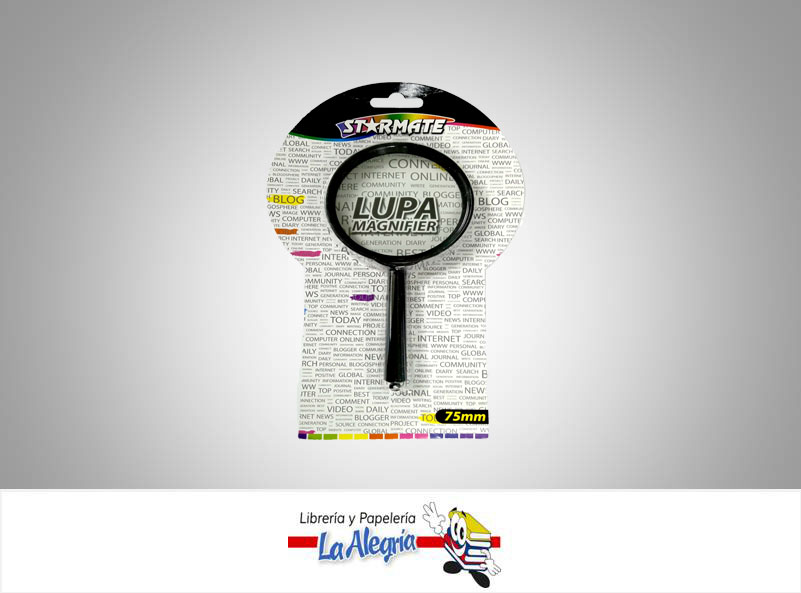 LUPA COLOR NEGRO 75 MM MARCA STARMATE   