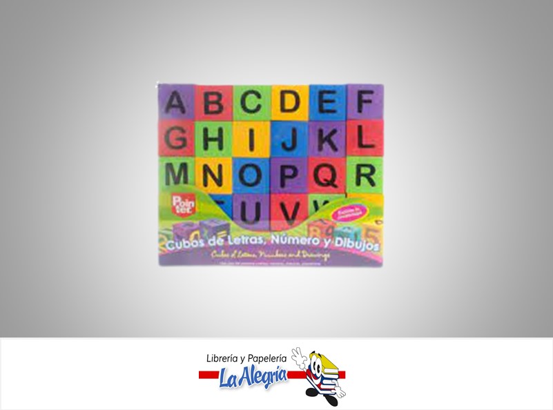 CUBO FOAMY DIDACTICO EVA016L;  LETRA, NUMERO Y DIBUJOS 30 PZ MARCA POINTER