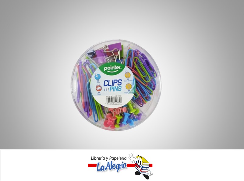 CLIP, BINDER Y PIN OS1702 SET 110 UND MARCA POINTER