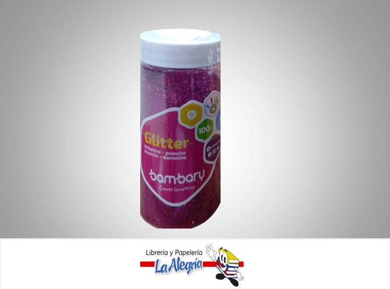 ESCARCHA METALIZADA 100 GR MAGENTA MARCA BAMBARY