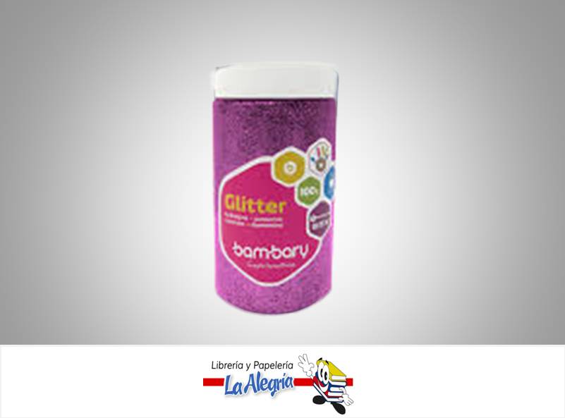 ESCARCHA METALIZADA 100 GR VIOLETA OSCUR MARCA BAMBARY   