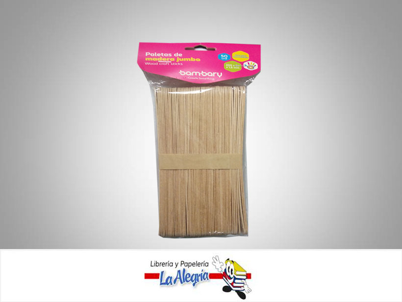 PALETA MADERA 200X24XMM NATURAL 50UND MARCA BAMBARY