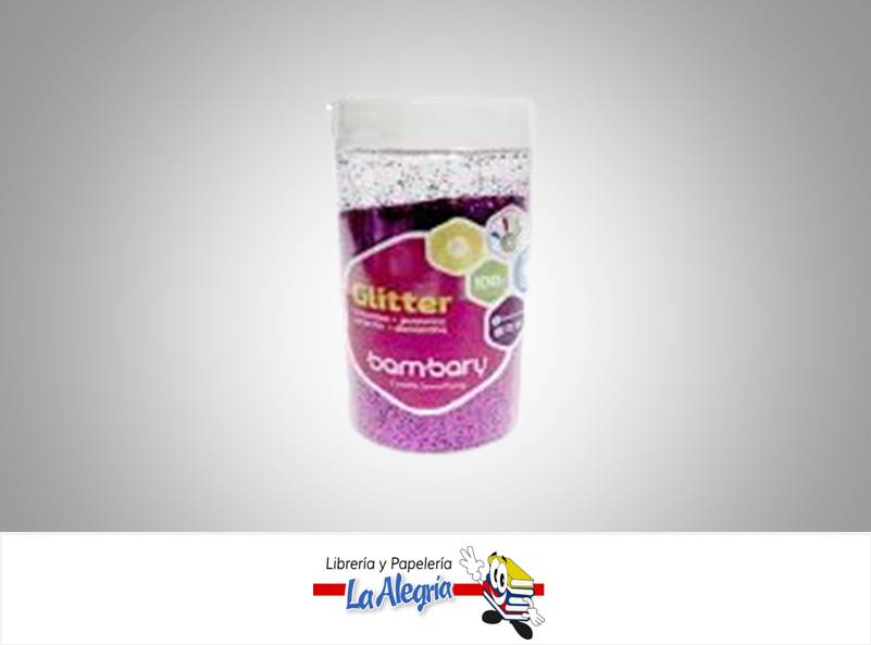 ESCARCHA 100 GR ROSA CLARO PASTEL BAMBA MARCA BAMBARY