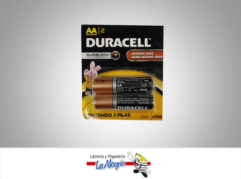 PILA AA/LR6 ALCALINA 1,5V 2UND MARCA DURACELL   