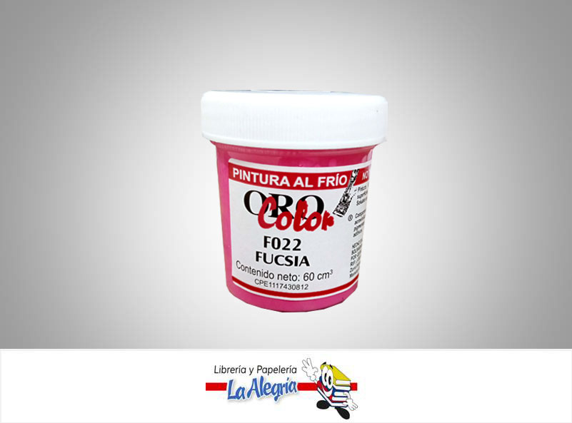 PINTURA AL FRIO 60CC F022 FUCSIA MARCA ORO COLOR   