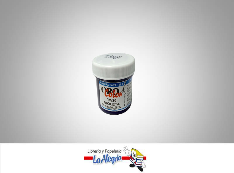 PINTURA P/TELA 30CC TW20 VIOLETA MARCA ORO COLOR   