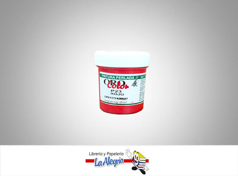 PINTURA PERLADA 22CC P23 ROJO MARCA ORO COLOR